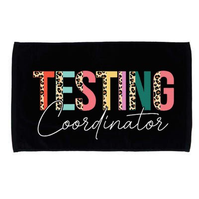 Rock The Test Teacher Test Day Testing Coordinator Leopard Microfiber Hand Towel