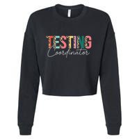 Rock The Test Teacher Test Day Testing Coordinator Leopard Cropped Pullover Crew