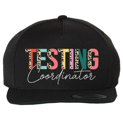 Rock The Test Teacher Test Day Testing Coordinator Leopard Wool Snapback Cap