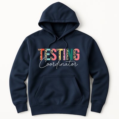 Rock The Test Teacher Test Day Testing Coordinator Leopard Hoodie