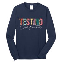Rock The Test Teacher Test Day Testing Coordinator Leopard Long Sleeve Shirt