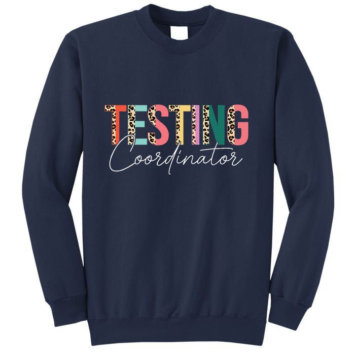 Rock The Test Teacher Test Day Testing Coordinator Leopard Sweatshirt