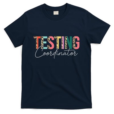 Rock The Test Teacher Test Day Testing Coordinator Leopard T-Shirt