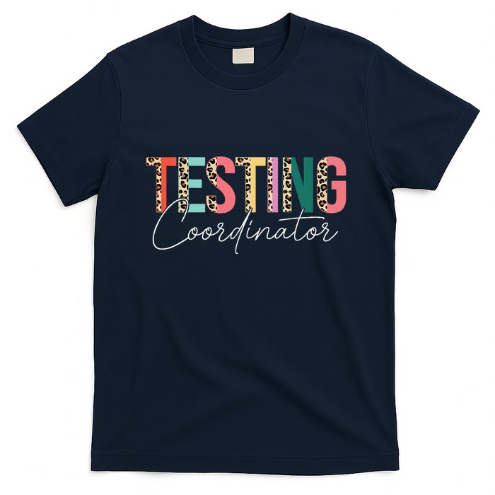 Rock The Test Teacher Test Day Testing Coordinator Leopard T-Shirt