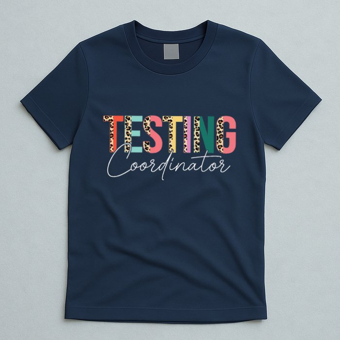Rock The Test Teacher Test Day Testing Coordinator Leopard T-Shirt