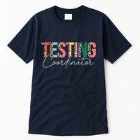 Rock The Test Teacher Test Day Testing Coordinator Leopard Tall T-Shirt