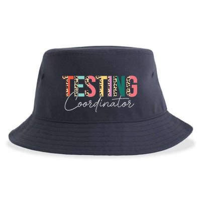 Rock The Test Teacher Test Day Testing Coordinator Leopard Sustainable Bucket Hat