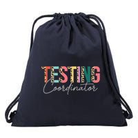 Rock The Test Teacher Test Day Testing Coordinator Leopard Drawstring Bag