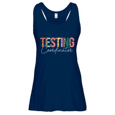Rock The Test Teacher Test Day Testing Coordinator Leopard Ladies Essential Flowy Tank