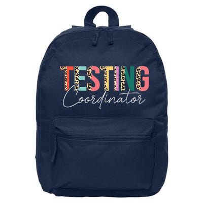 Rock The Test Teacher Test Day Testing Coordinator Leopard 16 in Basic Backpack