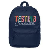 Rock The Test Teacher Test Day Testing Coordinator Leopard 16 in Basic Backpack