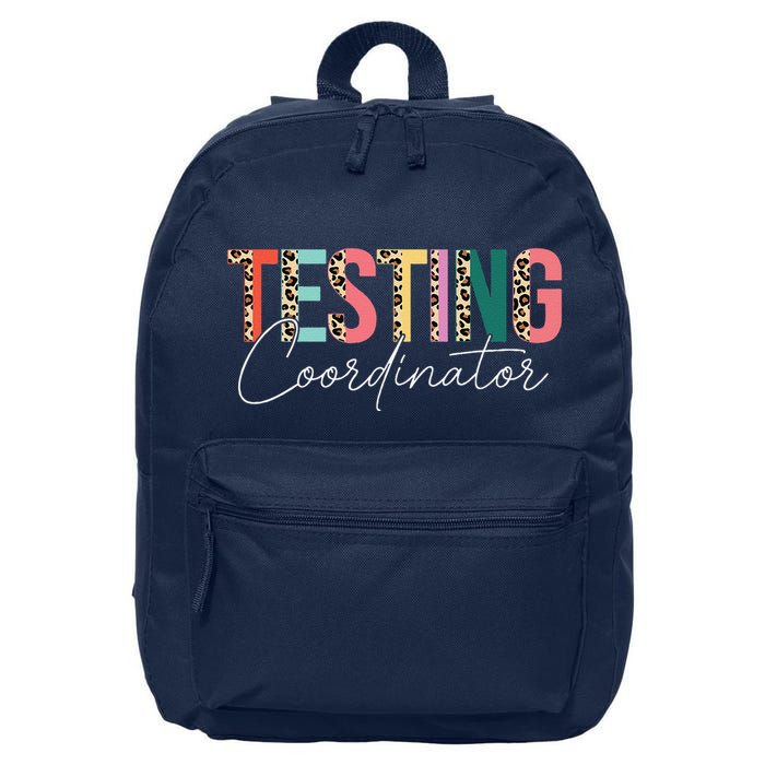 Rock The Test Teacher Test Day Testing Coordinator Leopard 16 in Basic Backpack
