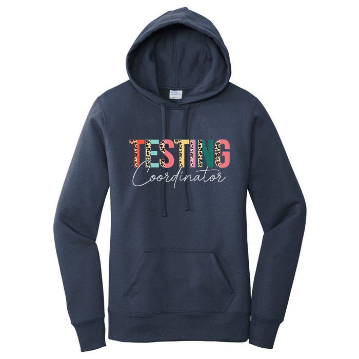 Rock The Test Teacher Test Day Testing Coordinator Leopard Women's Pullover Hoodie