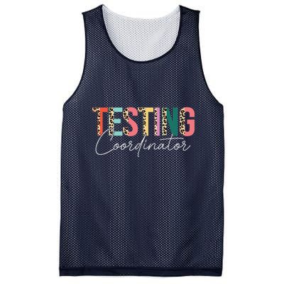 Rock The Test Teacher Test Day Testing Coordinator Leopard Mesh Reversible Basketball Jersey Tank