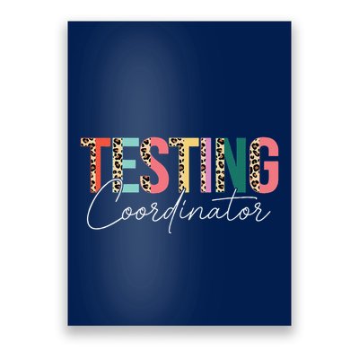 Rock The Test Teacher Test Day Testing Coordinator Leopard Poster