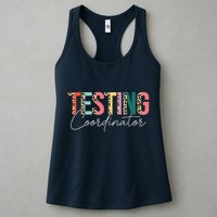 Rock The Test Teacher Test Day Testing Coordinator Leopard Womens Tank Top