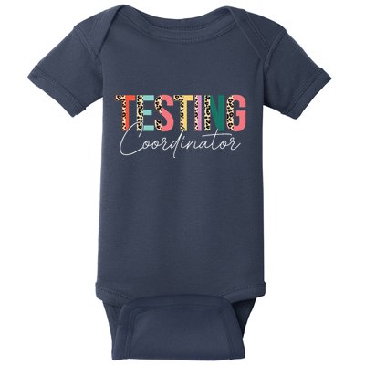 Rock The Test Teacher Test Day Testing Coordinator Leopard Baby Bodysuit