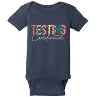 Rock The Test Teacher Test Day Testing Coordinator Leopard Baby Bodysuit