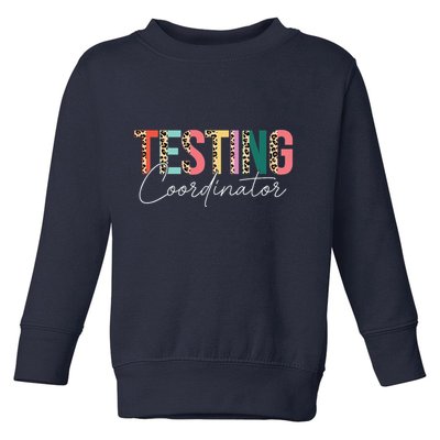 Rock The Test Teacher Test Day Testing Coordinator Leopard Toddler Sweatshirt