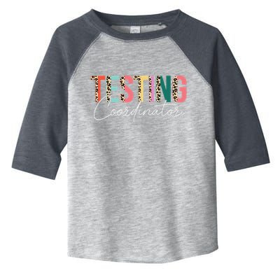 Rock The Test Teacher Test Day Testing Coordinator Leopard Toddler Fine Jersey T-Shirt