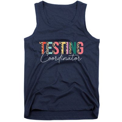Rock The Test Teacher Test Day Testing Coordinator Leopard Tank Top