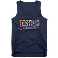 Rock The Test Teacher Test Day Testing Coordinator Leopard Tank Top