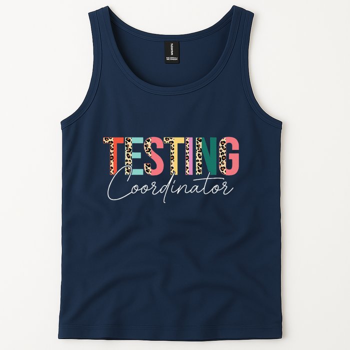 Rock The Test Teacher Test Day Testing Coordinator Leopard Tank Top