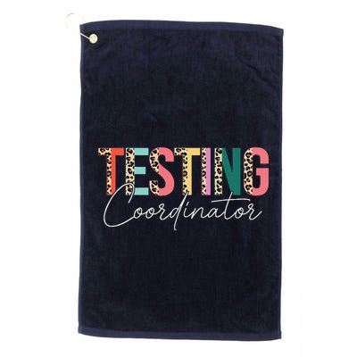 Rock The Test Teacher Test Day Testing Coordinator Leopard Golf Towel