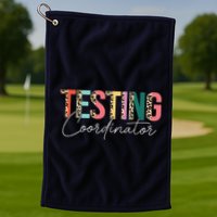 Rock The Test Teacher Test Day Testing Coordinator Leopard Golf Towel