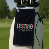 Rock The Test Teacher Test Day Testing Coordinator Leopard Golf Towel