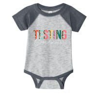 Rock The Test Teacher Test Day Testing Coordinator Leopard Infant Baby Jersey Bodysuit