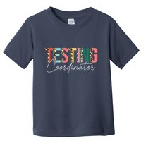 Rock The Test Teacher Test Day Testing Coordinator Leopard Toddler T-Shirt