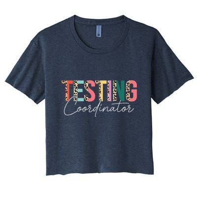 Rock The Test Teacher Test Day Testing Coordinator Leopard Crop Top
