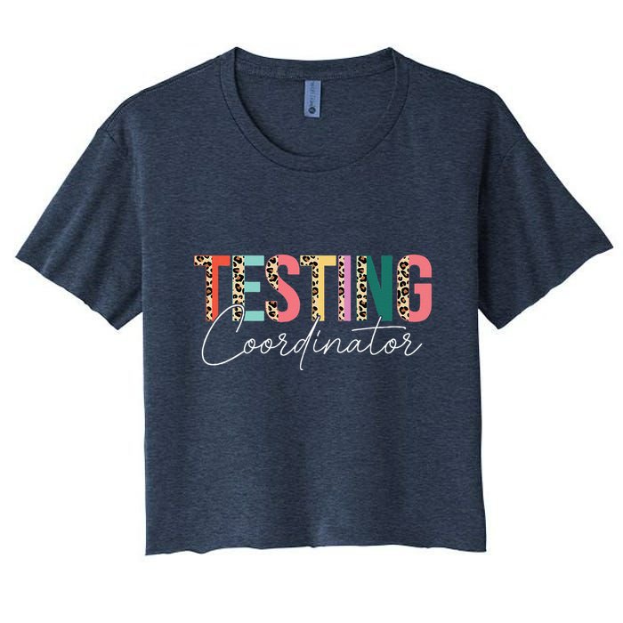 Rock The Test Teacher Test Day Testing Coordinator Leopard Crop Top
