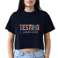 Rock The Test Teacher Test Day Testing Coordinator Leopard Crop Top