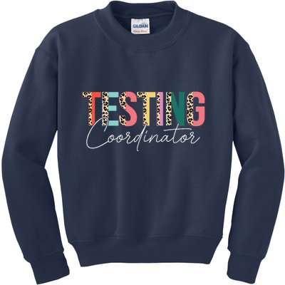 Rock The Test Teacher Test Day Testing Coordinator Leopard Kids Sweatshirt