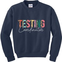 Rock The Test Teacher Test Day Testing Coordinator Leopard Kids Sweatshirt