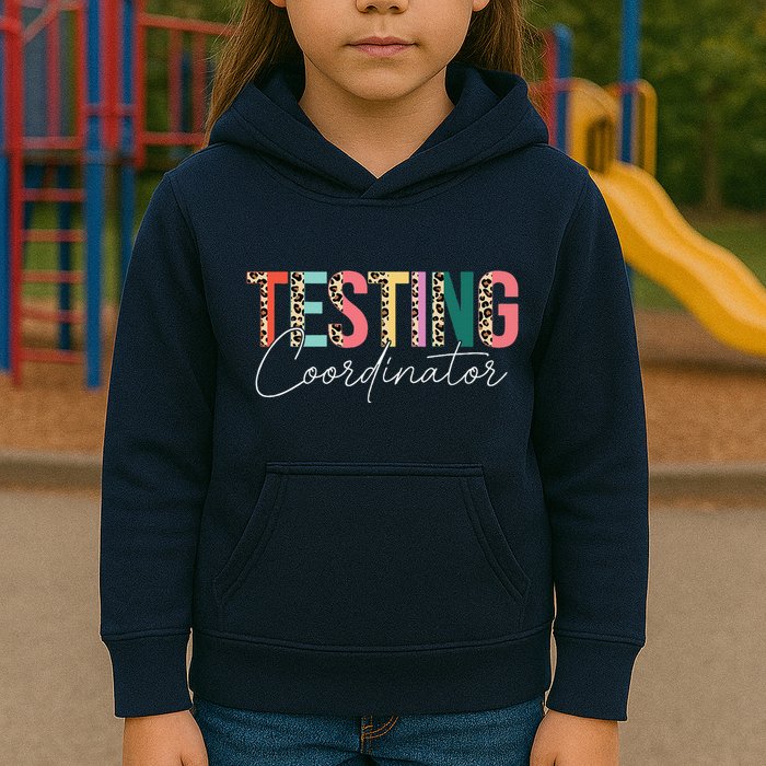 Rock The Test Teacher Test Day Testing Coordinator Leopard Kids Hoodie