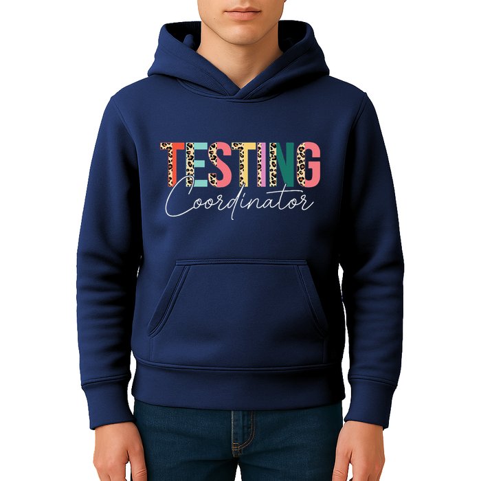 Rock The Test Teacher Test Day Testing Coordinator Leopard Kids Hoodie
