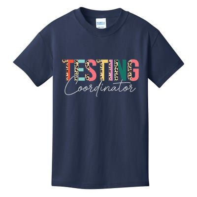 Rock The Test Teacher Test Day Testing Coordinator Leopard Kids T-Shirt