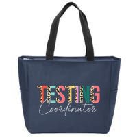 Rock The Test Teacher Test Day Testing Coordinator Leopard Zip Tote Bag