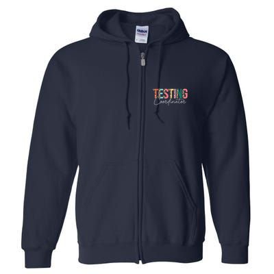 Rock The Test Teacher Test Day Testing Coordinator Leopard Full Zip Hoodie