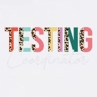 Rock The Test Teacher Test Day Testing Coordinator Leopard Garment-Dyed Sweatshirt