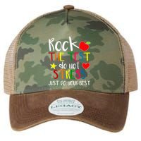 Rock The Test Teacher Test Day Testing Day Funny Teacher Legacy Tie Dye Trucker Hat
