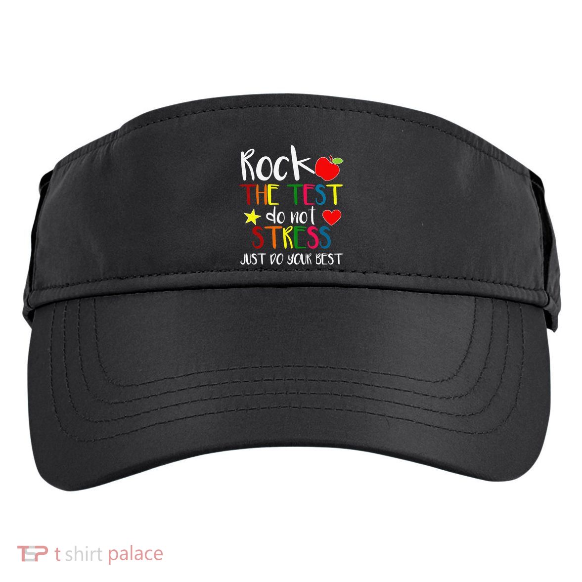 Rock The Test Teacher Test Day Testing Day Funny Teacher Adult Drive Performance Visor