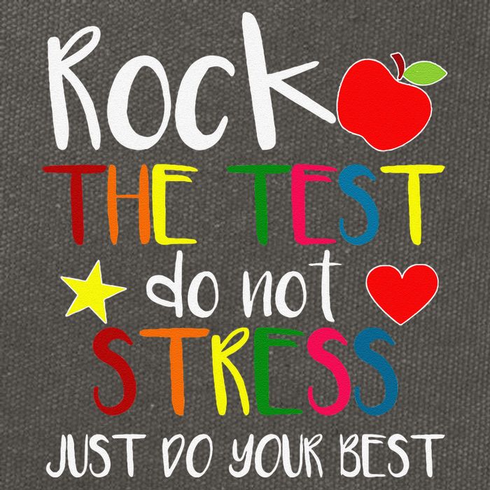 Rock The Test Teacher Test Day Testing Day Funny Teacher Cotton Canvas Backpack