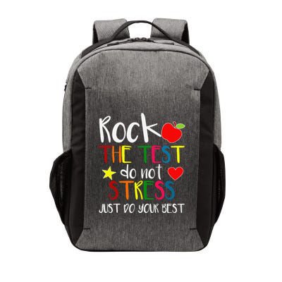 Rock The Test Teacher Test Day Testing Day Funny Teacher Vector Backpack