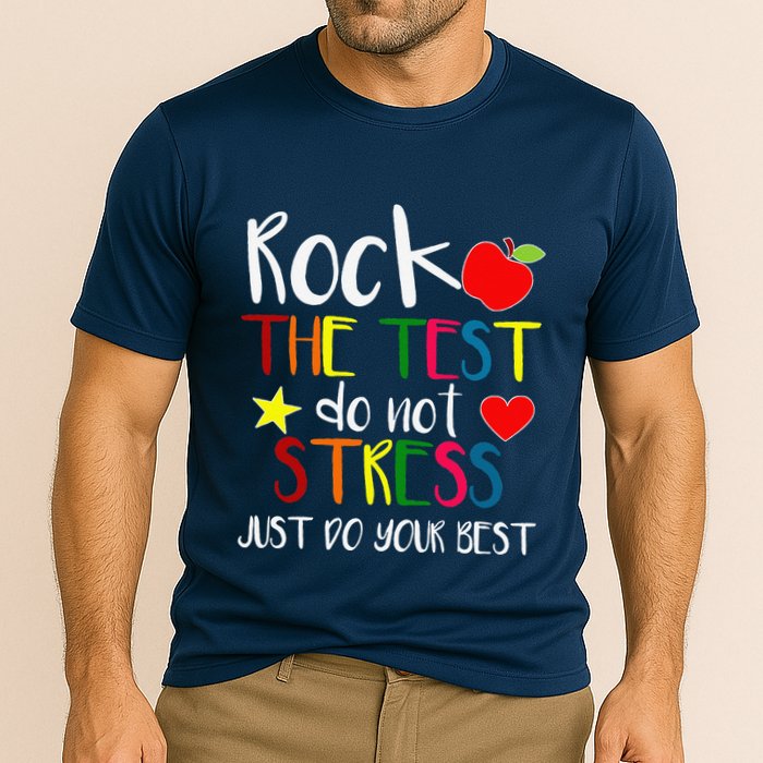 Rock The Test Teacher Test Day Testing Day Funny Teacher Performance Shirt