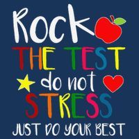 Rock The Test Teacher Test Day Testing Day Funny Teacher 16 in Basic Backpack
