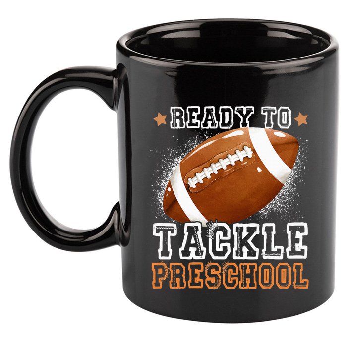 Ready To Tackle Preschool Football First Day Of School 11oz C Handle Ceramic Mug
